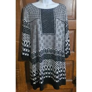 Alfani Multi Pattern Shift Dress